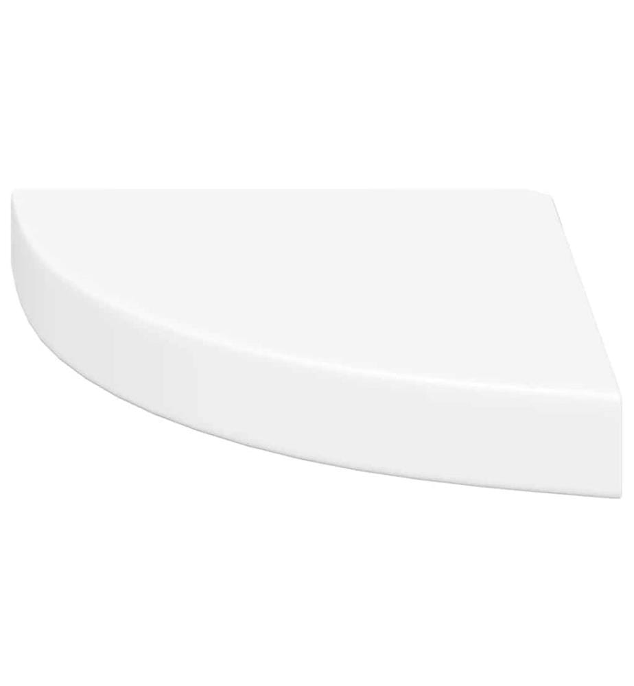 Eck-Schweberegal Weiss 25x25x3,8 cm MDF