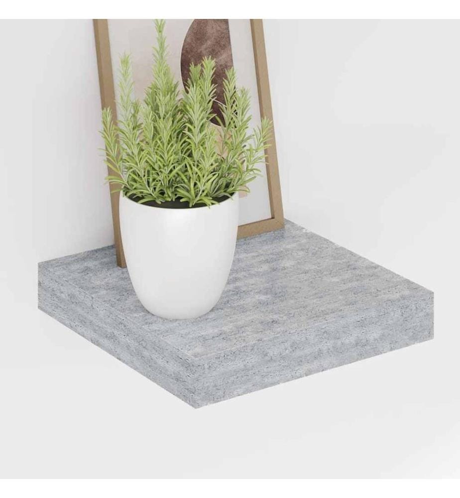 Schweberegal Betongrau 23x23,5x3,8 cm MDF
