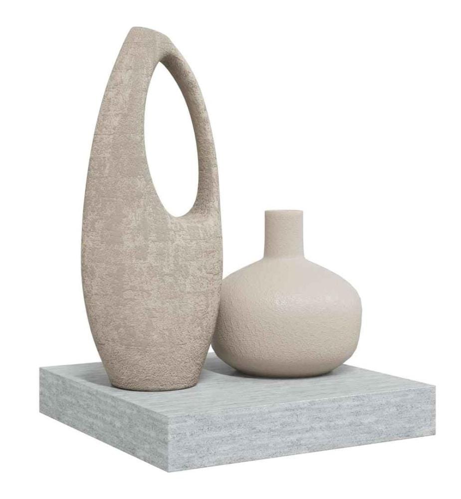 Schweberegal Betongrau 23x23,5x3,8 cm MDF