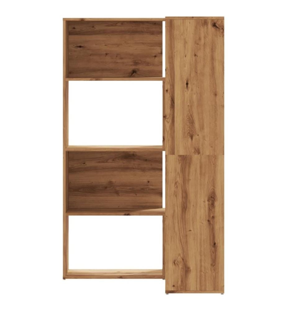 Bibliothèque d'angle 4 niveaux chêne artisanal bois ingénierie