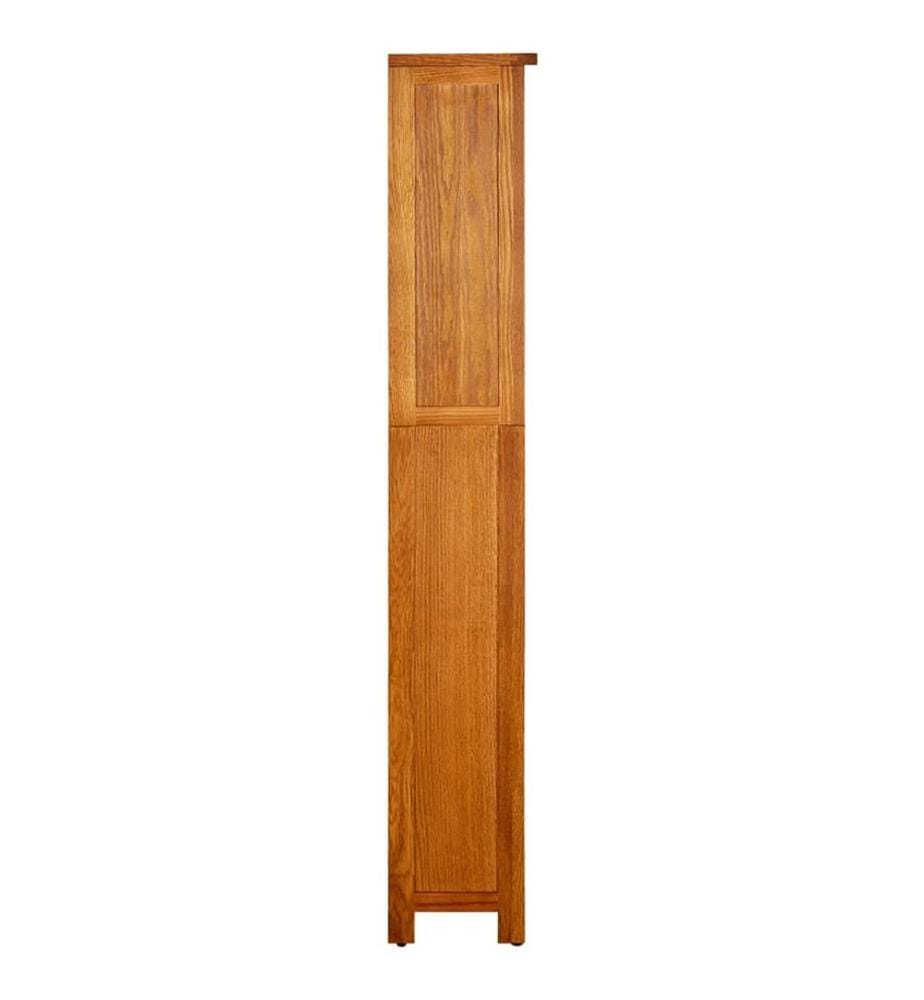 Bücherregal 5 Fächer 45x22x140 cm Massivholz Eiche