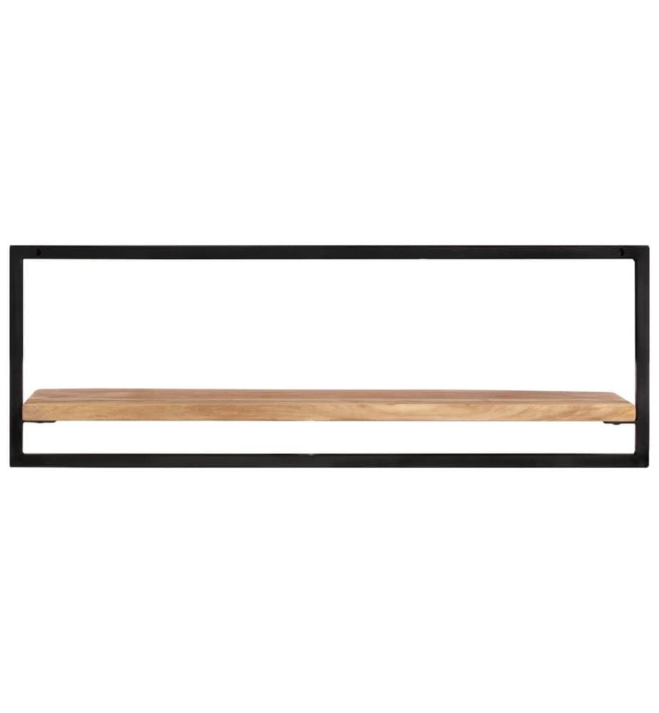 Wandregale 2 Stk. 100x24x35 cm Massivholz Akazie und Stahl