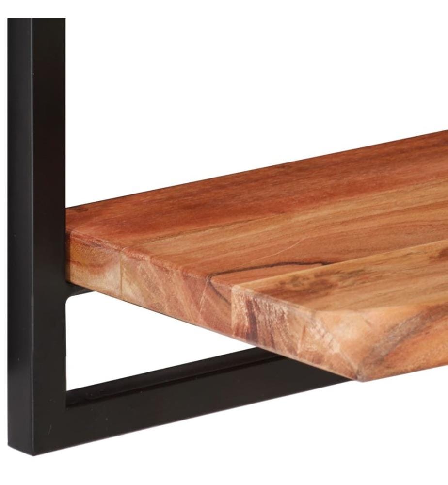Wandregale 2 Stk. 100x24x35 cm Massivholz Akazie und Stahl