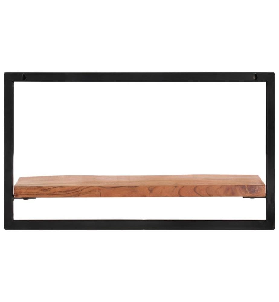 Wandregale 2 Stk. 60x25x35 cm Massivholz Akazie und Stahl