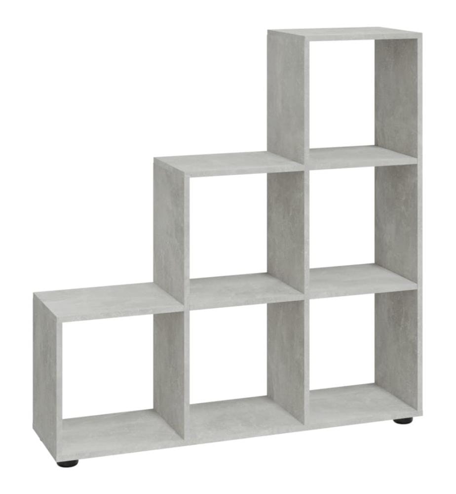 Treppenregal Betongrau 107 cm Holzwerkstoff