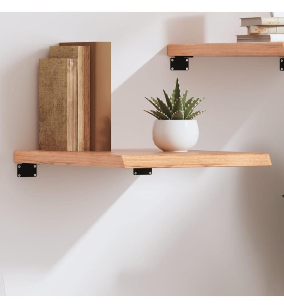 Wandregal Hellbraun 40x60x(2-4) cm Massivholz Eiche Behandelt