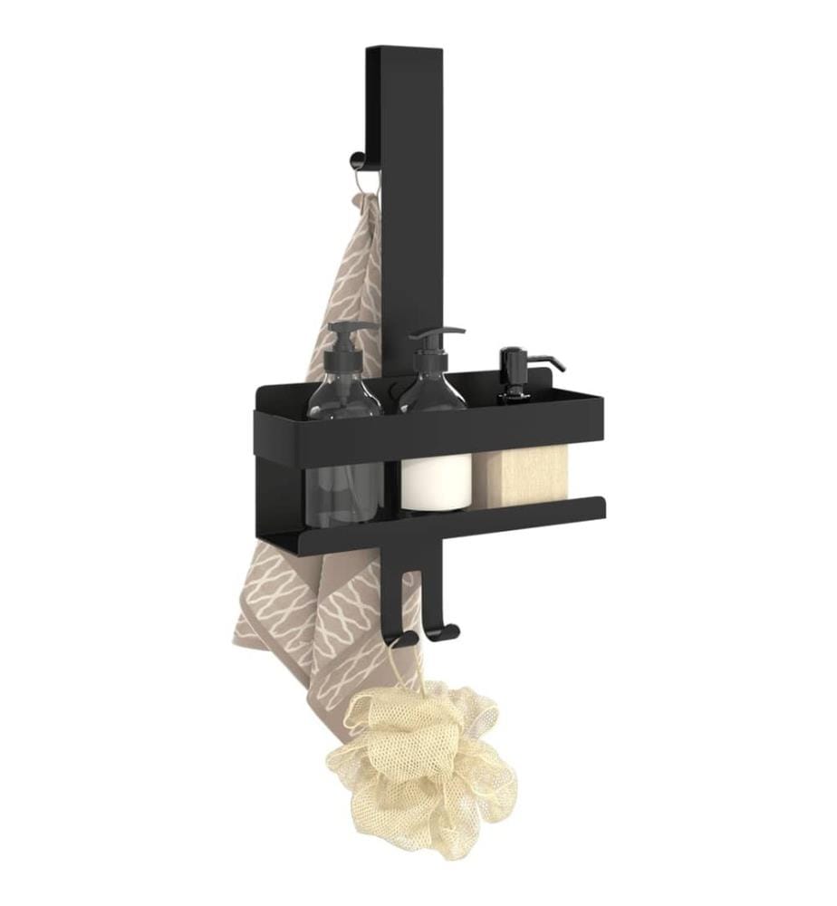 Support de douche suspendu noir mat acier inoxydable 304 brossé
