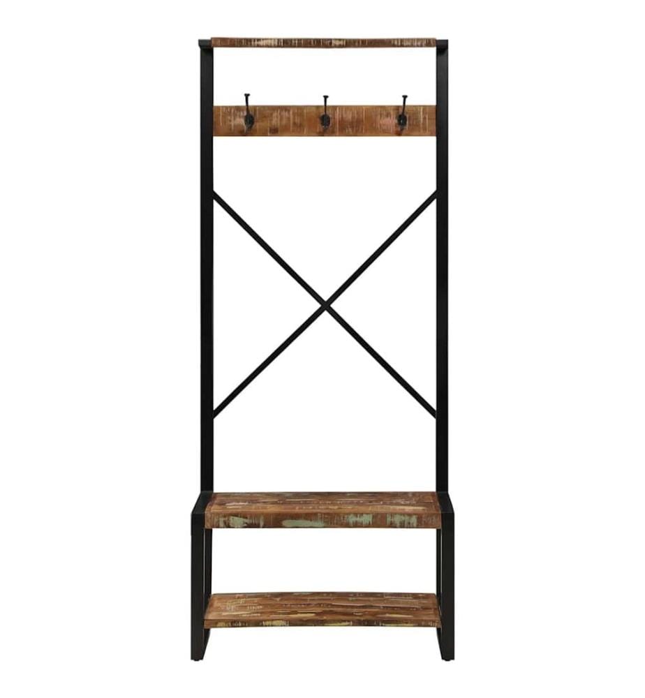 Kleiderständer Mehrfarbig 80x40x190 cm Altholz Massivholz