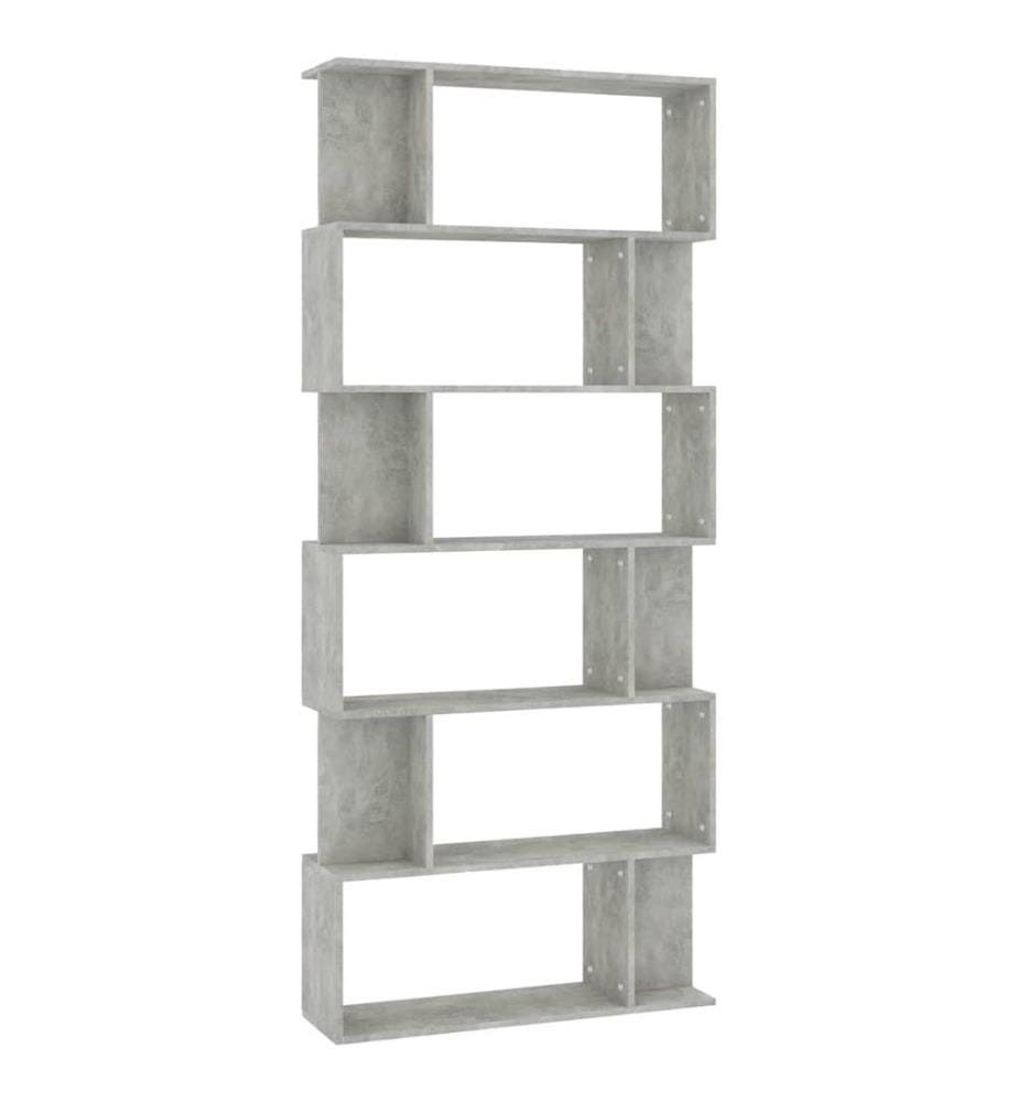 Bibliothèque/Séparateur de pièce Gris béton Bois d'ingénierie