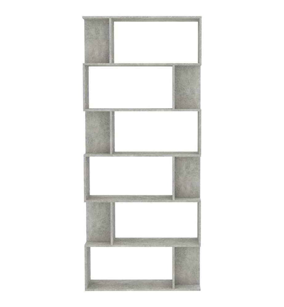 Bibliothèque/Séparateur de pièce Gris béton Bois d'ingénierie