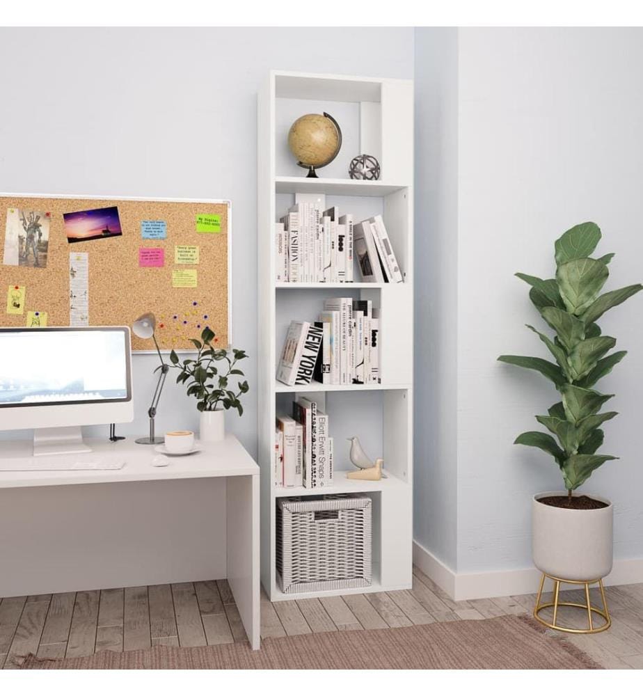 Bibliothèque/Séparateur de pièce Blanc Bois d'ingénierie