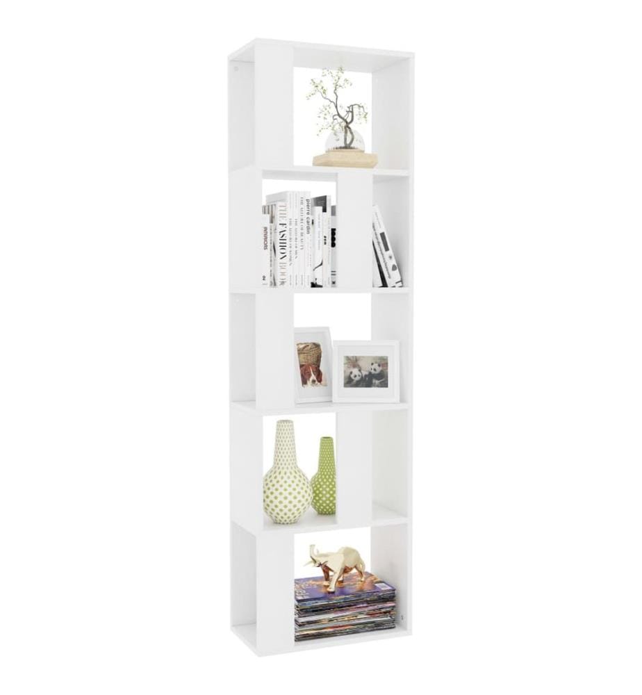 Bibliothèque/Séparateur de pièce Blanc Bois d'ingénierie