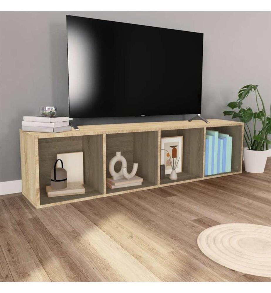 Bibliothèque/Meuble TV Chêne sonoma 36x30x143cm Bois ingénierie