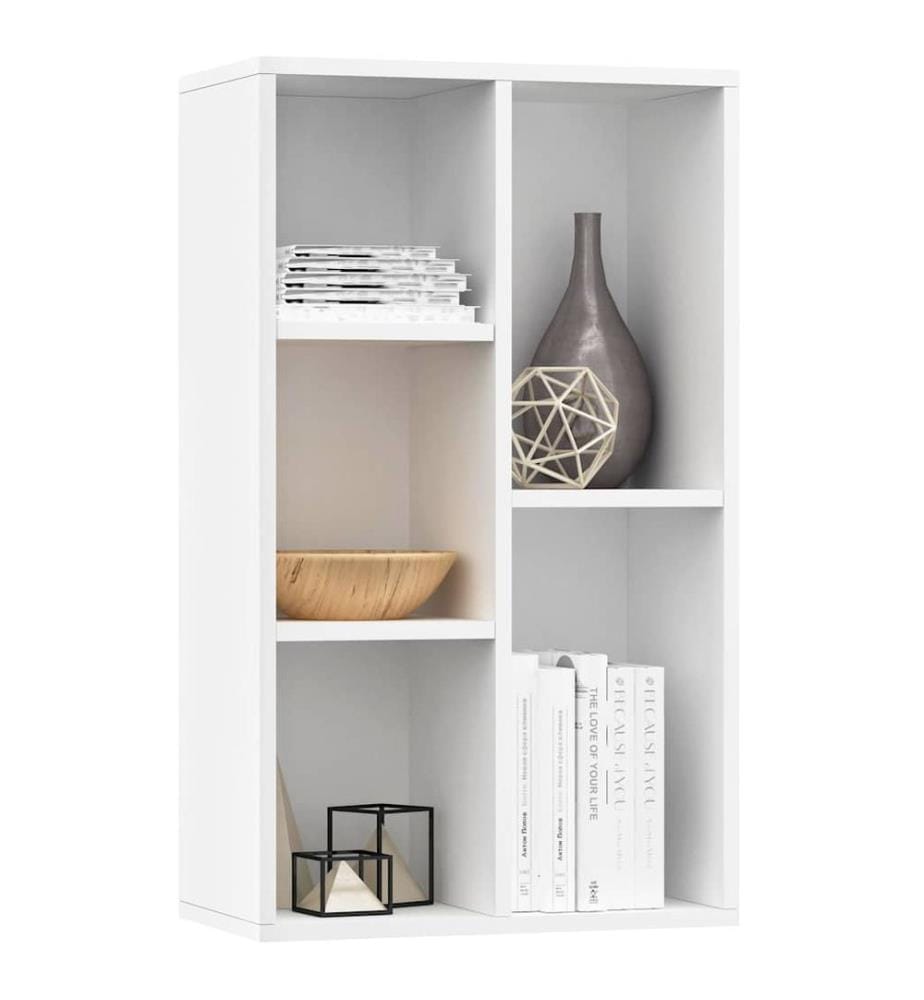 Bibliothèque/Buffet Blanc 50x25x80 cm Bois d'ingénierie