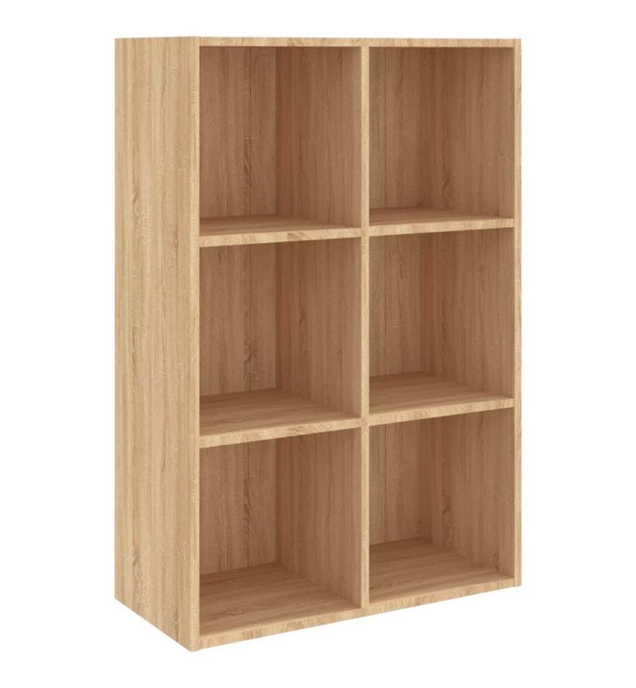 Bibliothèque/Buffet chêne sonoma 66x30x98 cm bois d'ingénierie