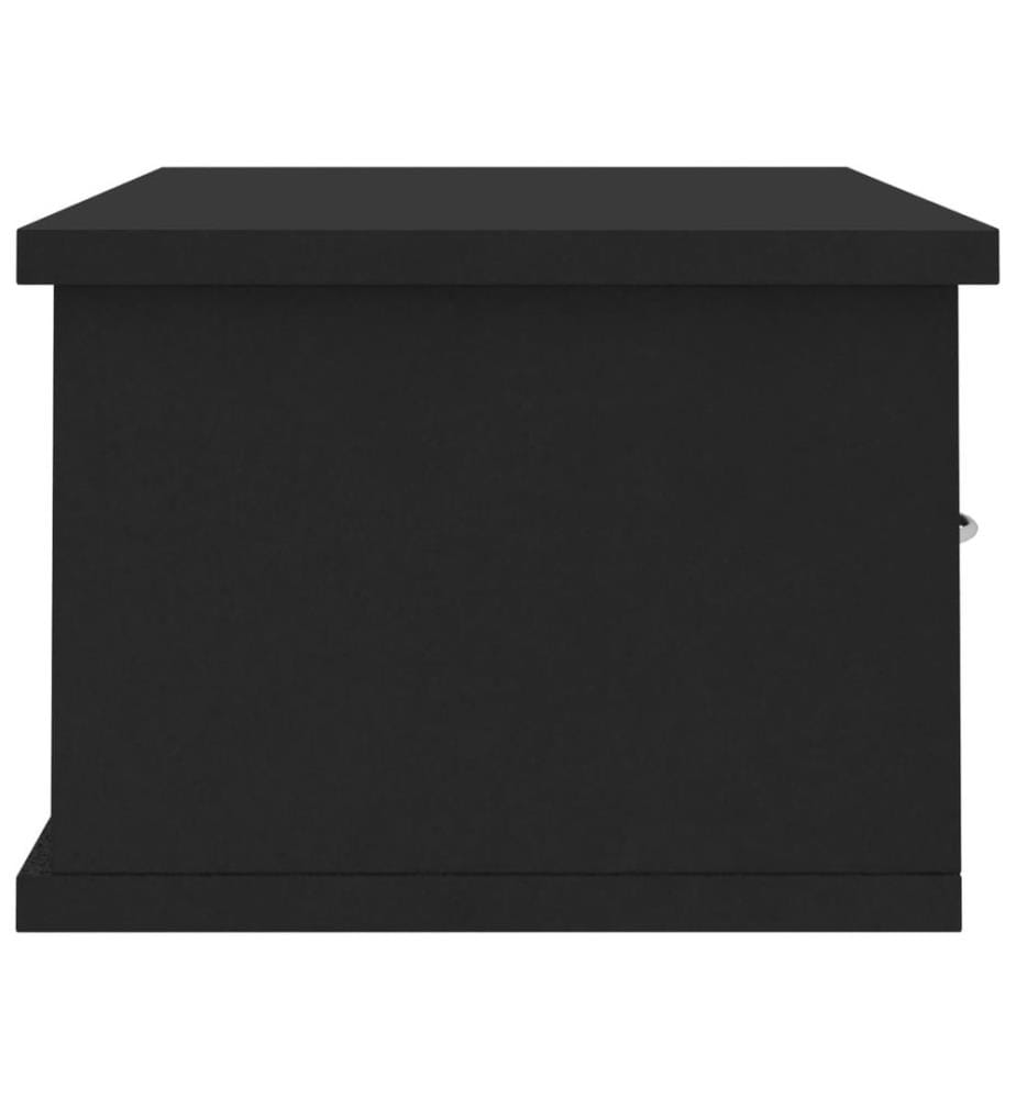 Wand-Schubladenregal Schwarz 60x26x18,5 cm Holzwerkstoff