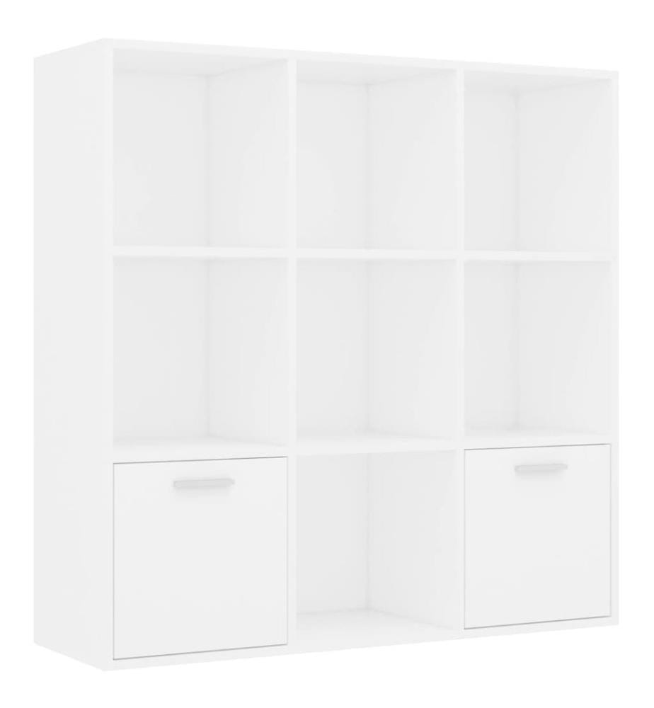 Bibliothèque Blanc 98x30x98 cm Bois d'ingénierie