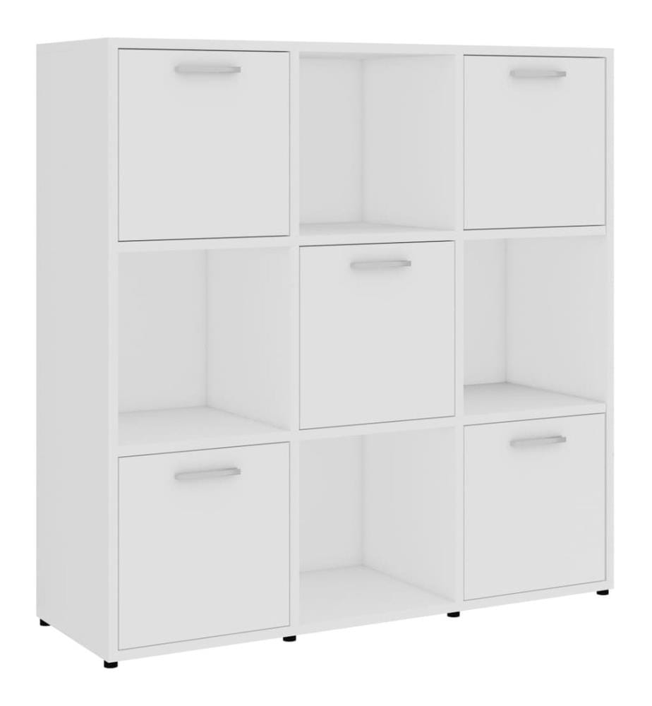 Bibliothèque Blanc 90x30x90 cm Bois d'ingénierie