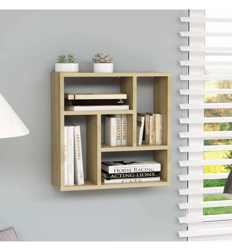 Wandregal Sonoma-Eiche 45,1x16x45,1 cm Holzwerkstoff