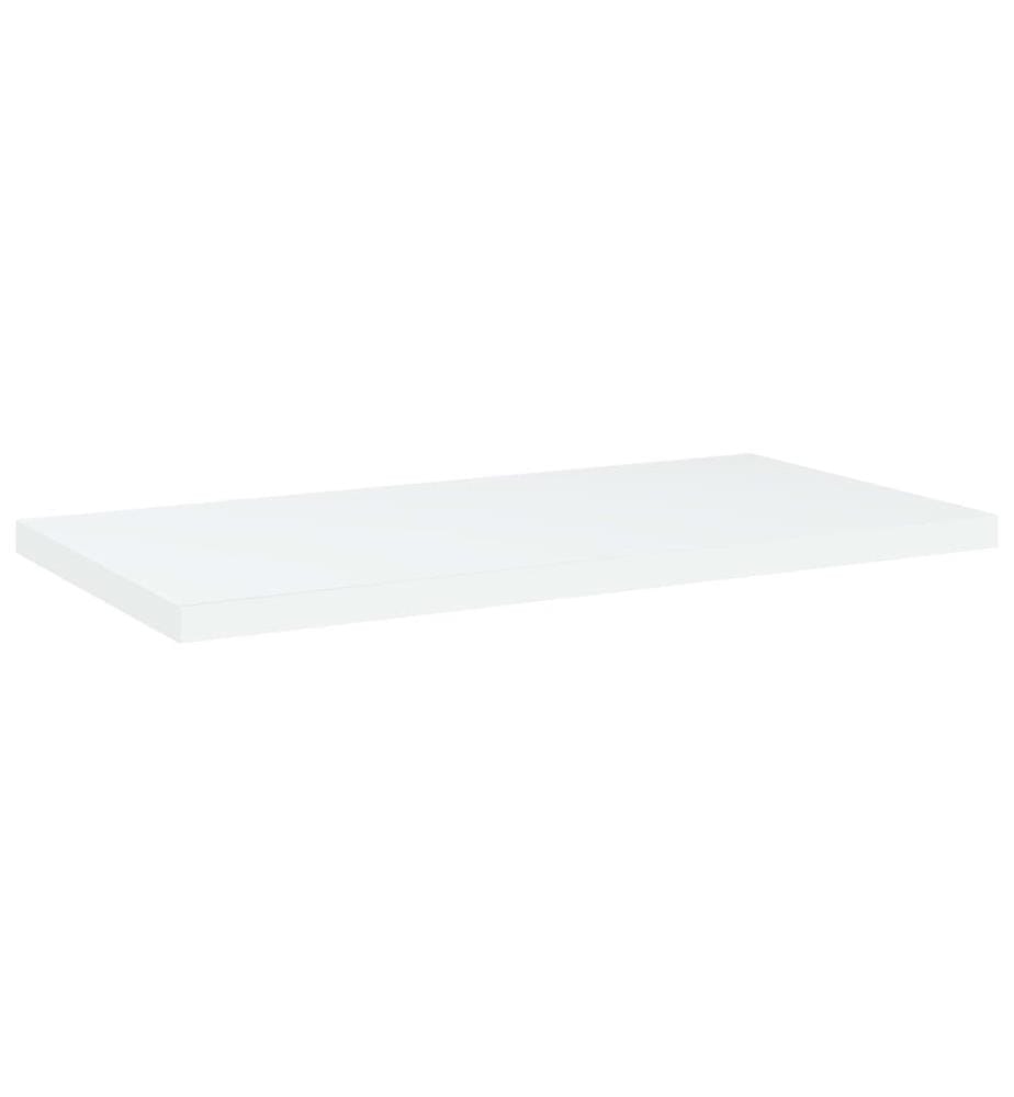Panneaux de bibliothèque 4 pcs blanc bois d'ingénierie