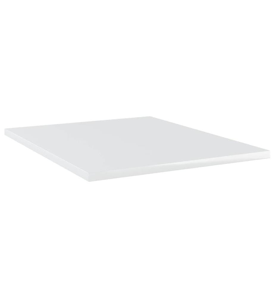 Bücherregal-Bretter 8 Stk. Hochglanz-Weiss 40x50x1,5 cm