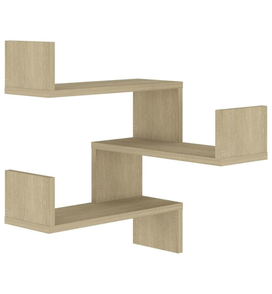 Wand-Eckregal Sonoma-Eiche 40x40x50 cm Holzwerkstoff