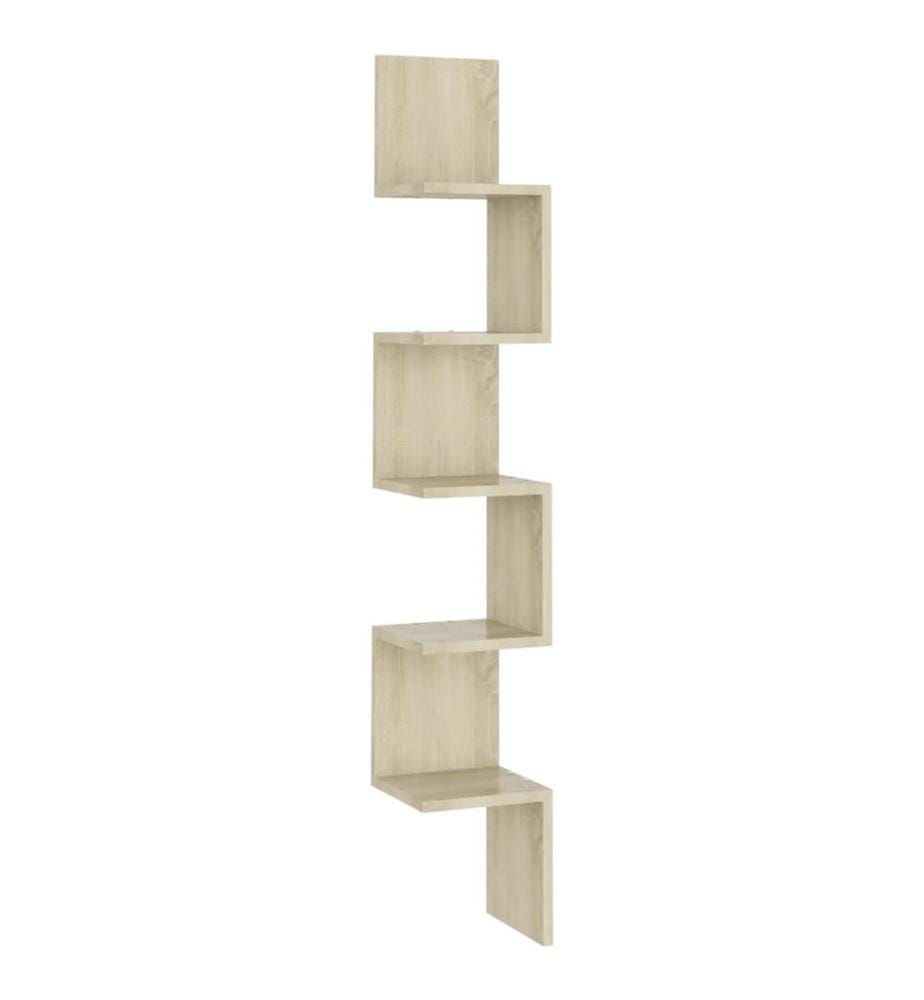 Wand-Eckregal Sonoma-Eiche 20x20x127,5 cm Holzwerkstoff