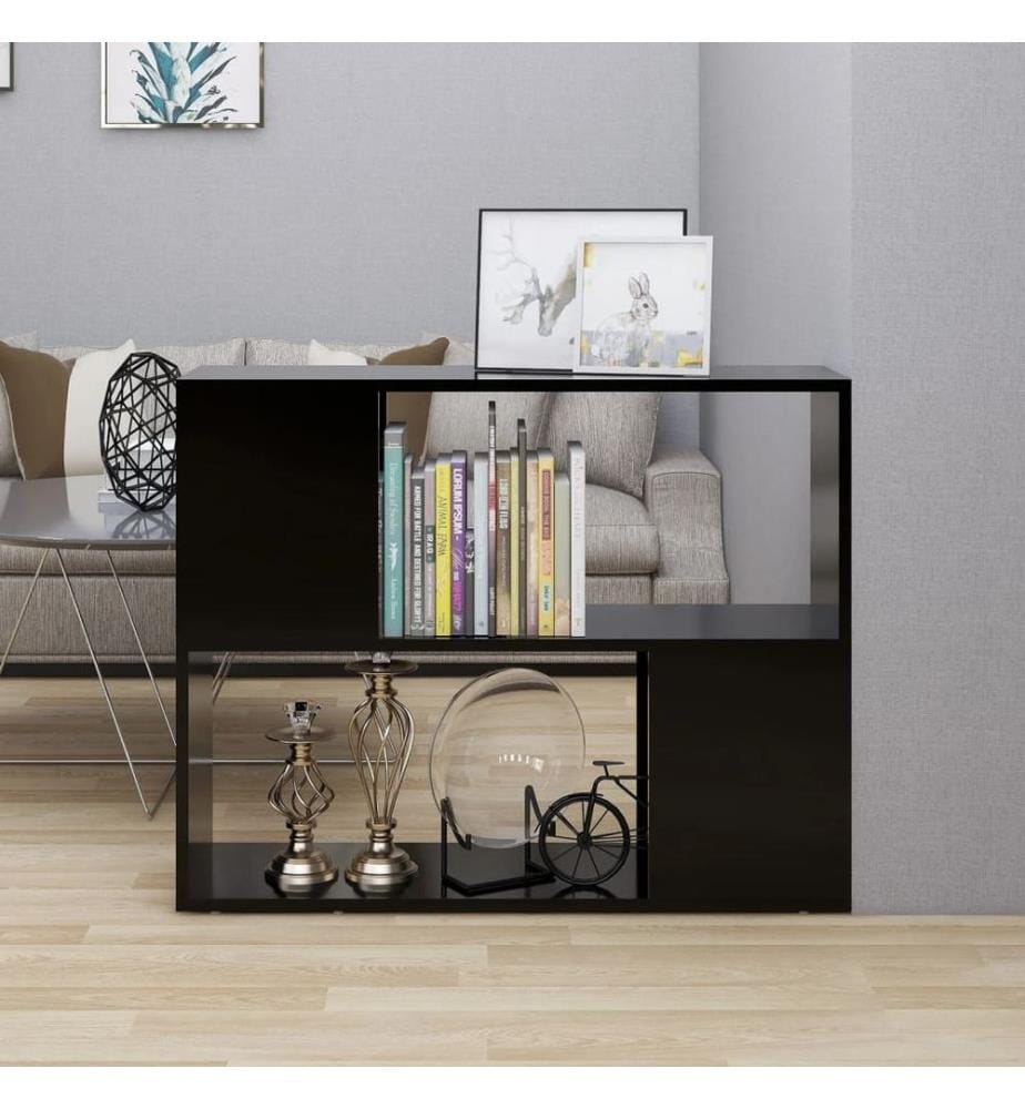 Meuble TV Noir 80x24x63 cm Bois d'ingénierie
