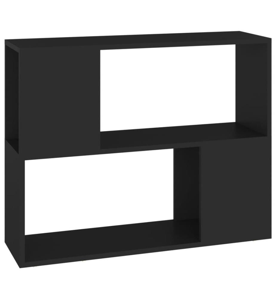 Meuble TV Noir 80x24x63 cm Bois d'ingénierie