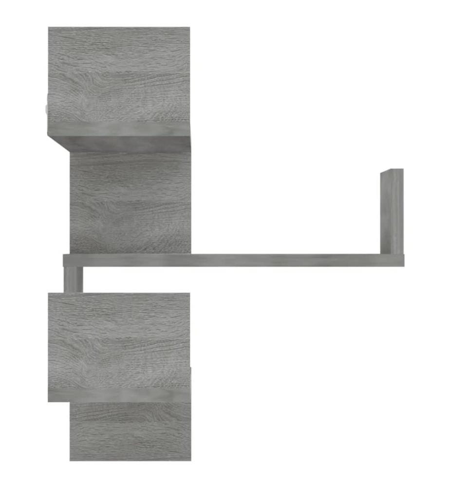 Wand-Eckregal Grau Sonoma 40x40x50 cm Holzwerkstoff