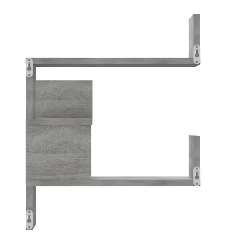 Wand-Eckregal Grau Sonoma 40x40x50 cm Holzwerkstoff