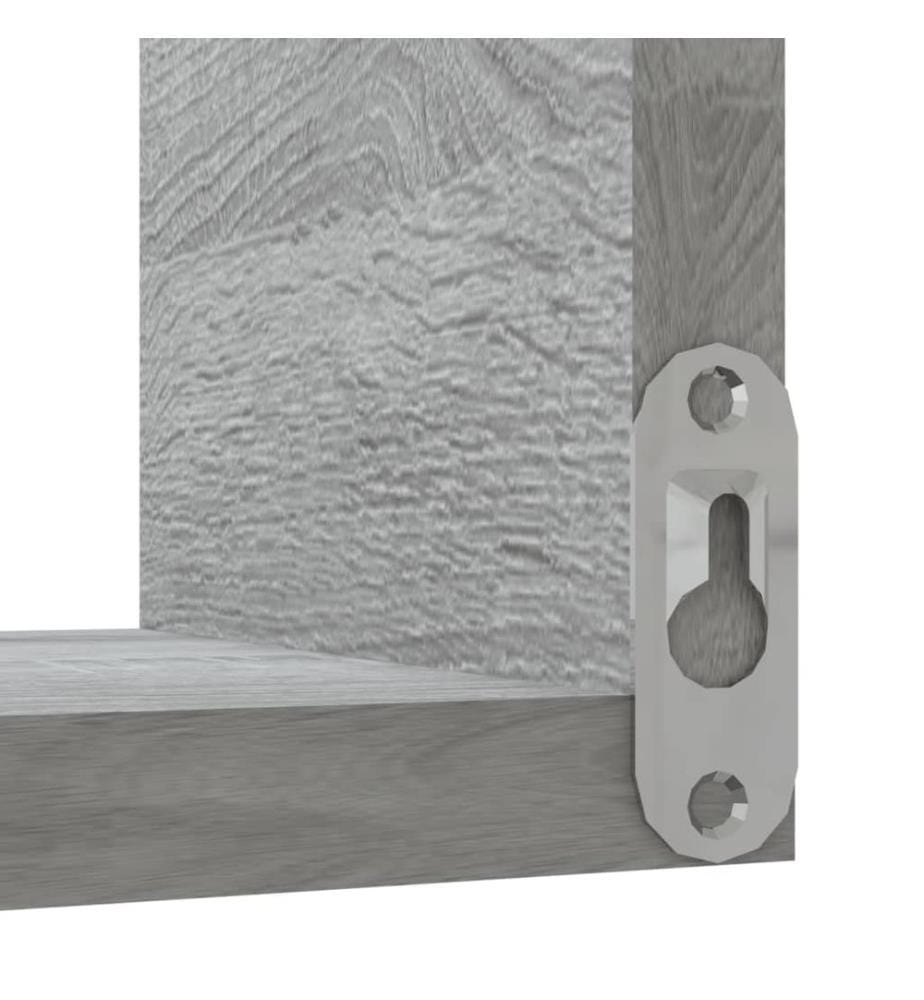 Wand-Eckregal Grau Sonoma 40x40x50 cm Holzwerkstoff