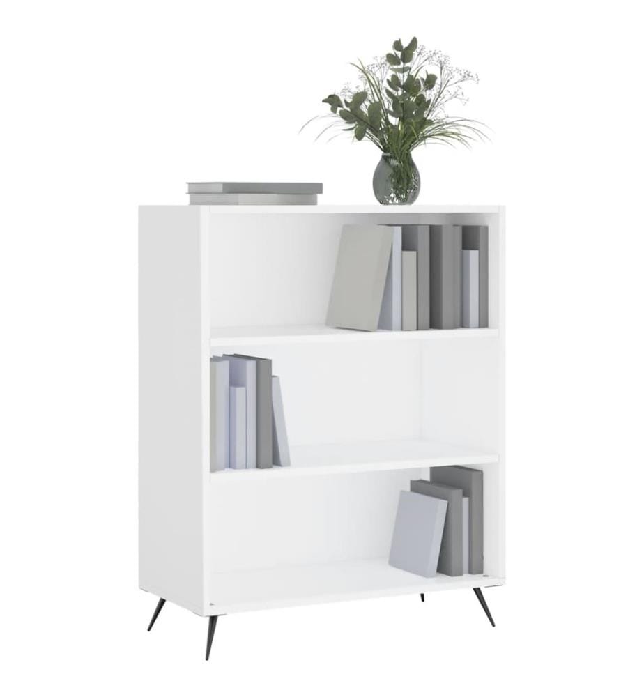 Bibliothèque blanc 69,5x32,5x90 cm bois d'ingénierie