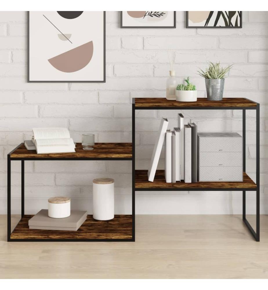 Étagères murales 4 pcs chêne fumé 60x40x1,5cm bois d'ingénierie