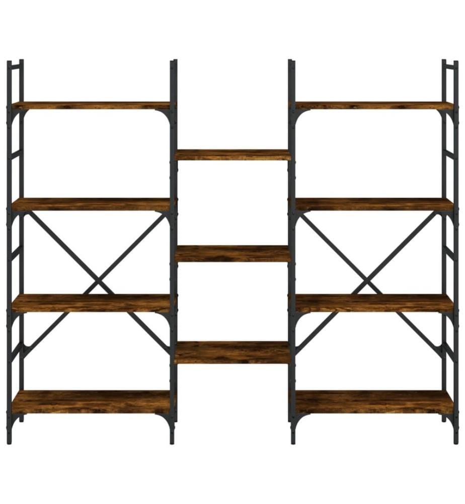 Bücherregal Räuchereiche 160x28,5x136,5 cm Holzwerkstoff