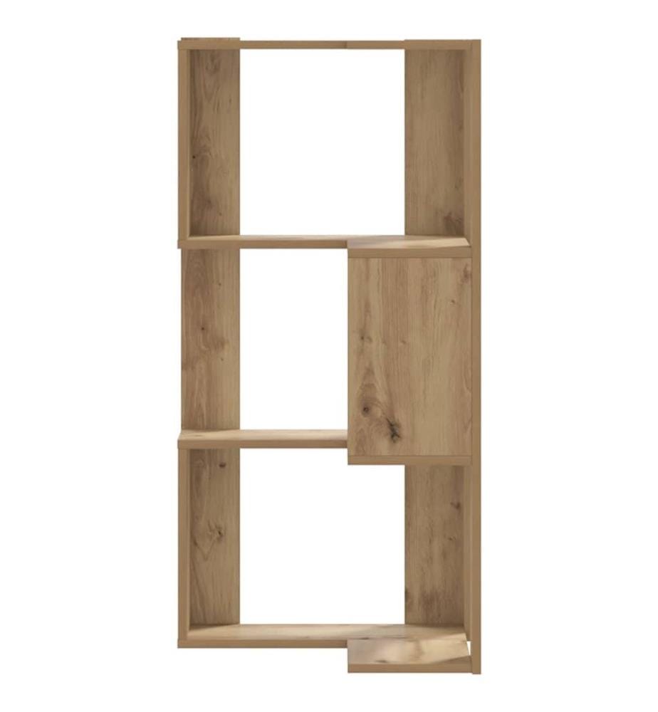 Eck-Bücherregal 3 Böden Artisan-Eiche 50x50x102cm Holzwerkstoff
