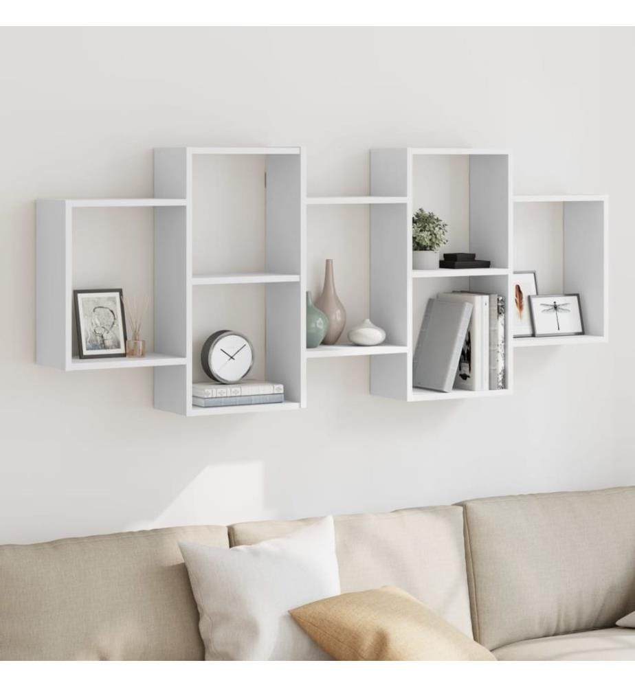 Wandregal Weiss 159x18x65 cm Holzwerkstoff