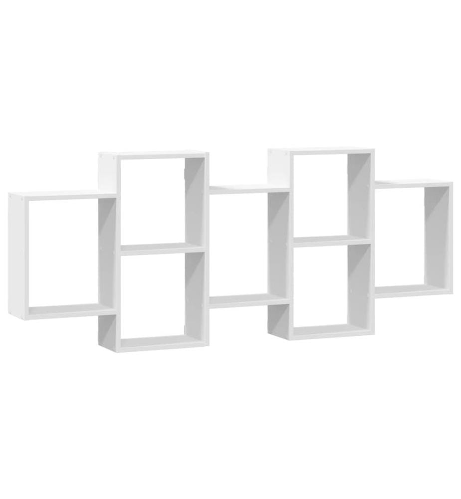 Wandregal Weiss 159x18x65 cm Holzwerkstoff