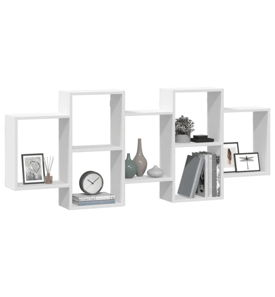 Wandregal Weiss 159x18x65 cm Holzwerkstoff