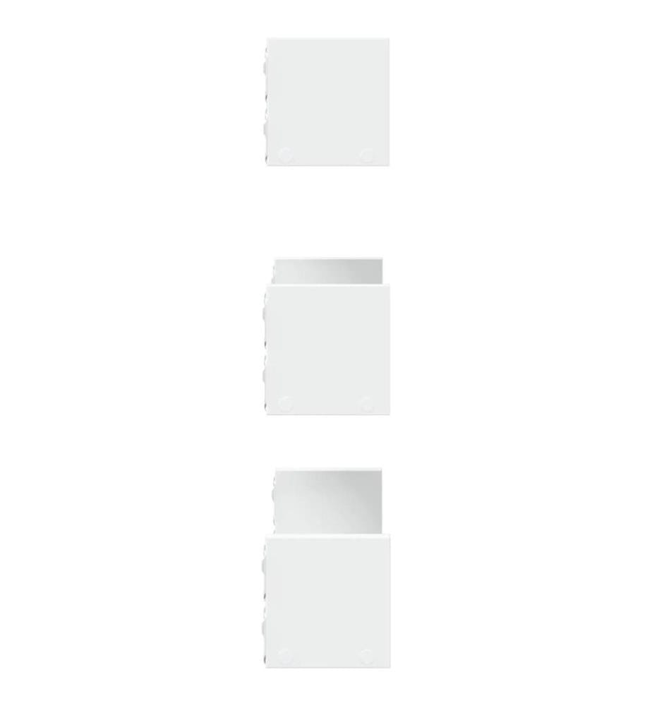 Wandregal 3 Stk. Weiss Holzwerkstoff