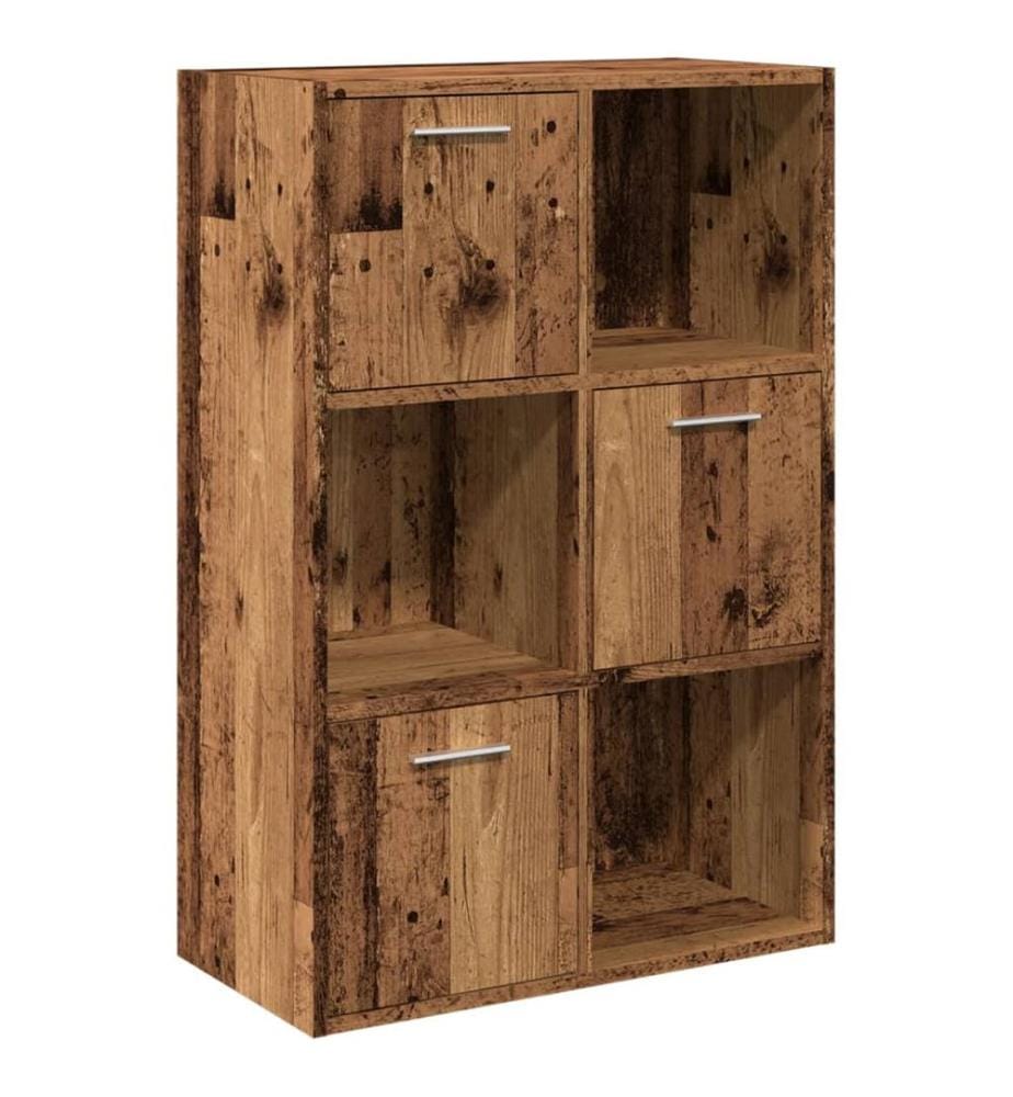 Bibliothèque vieux bois 60,5x30x90 cm bois d'ingénierie