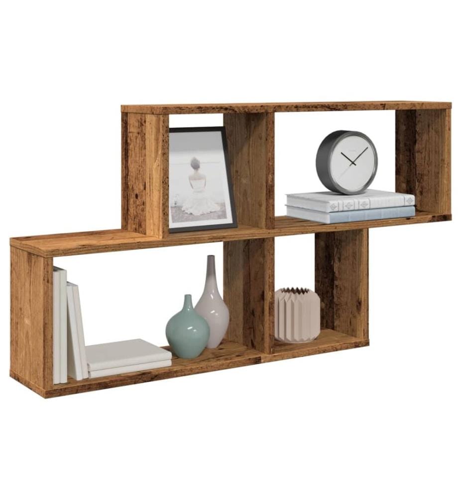 Wandregal Altholz-Optik 100x18x53 cm Holzwerkstoff