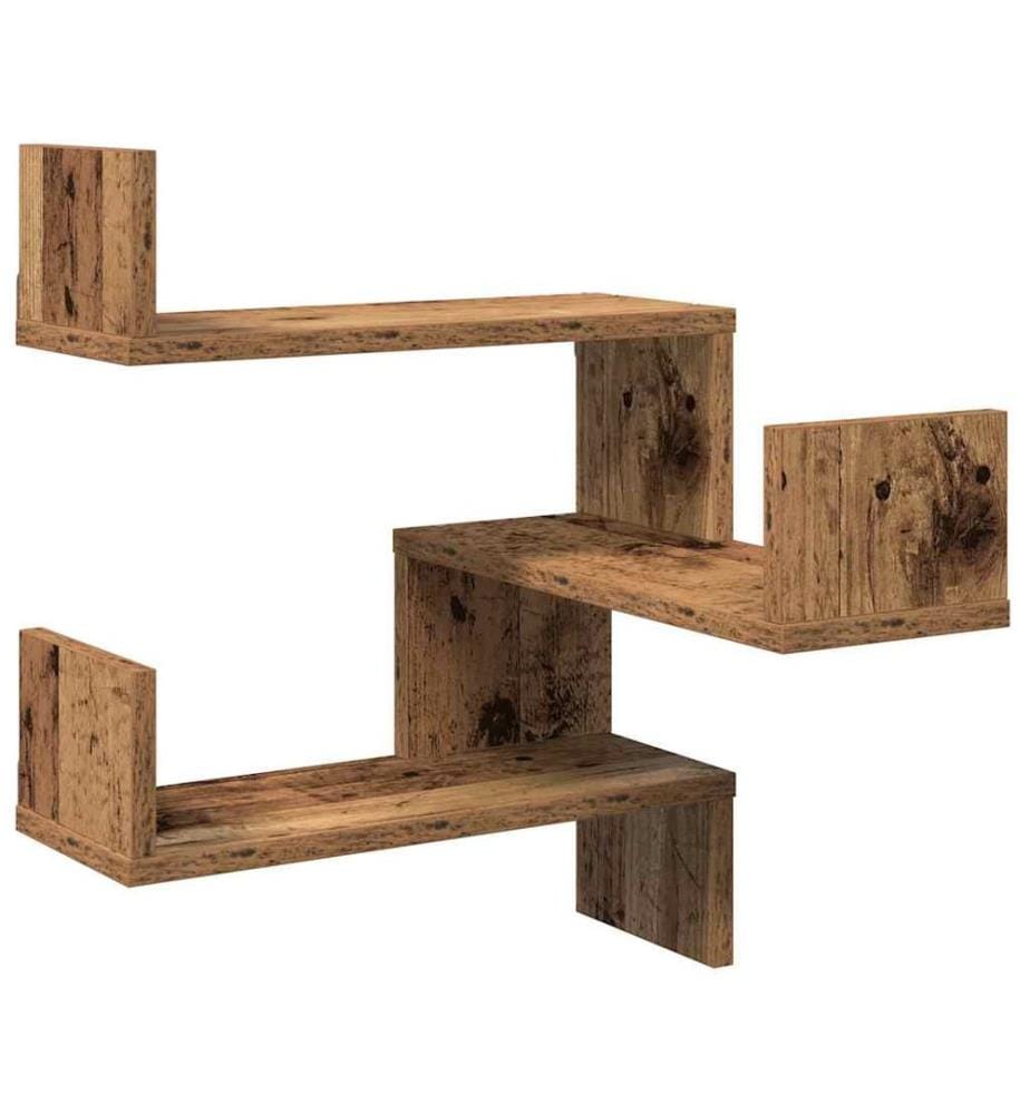 Wand-Eckregal Altholz-Optik 40x40x49,5 cm Holzwerkstoff