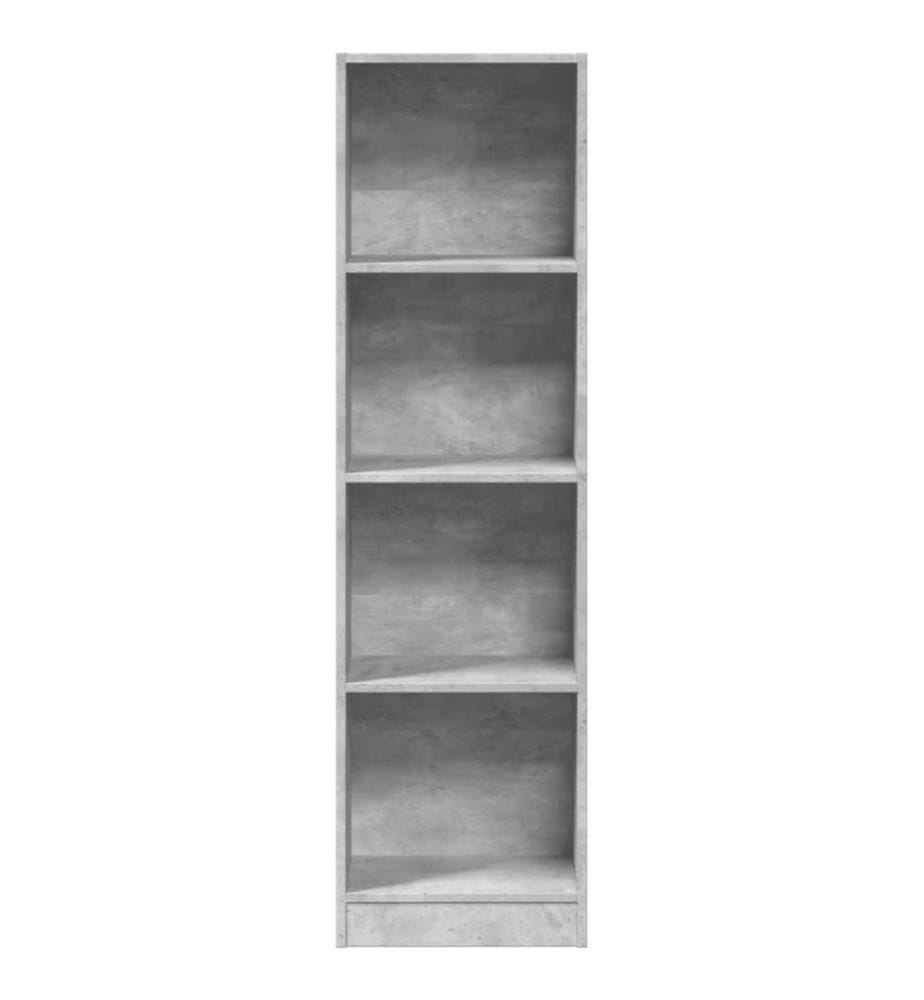 Bibliothèque gris béton 40x24x143 cm bois d'ingénierie