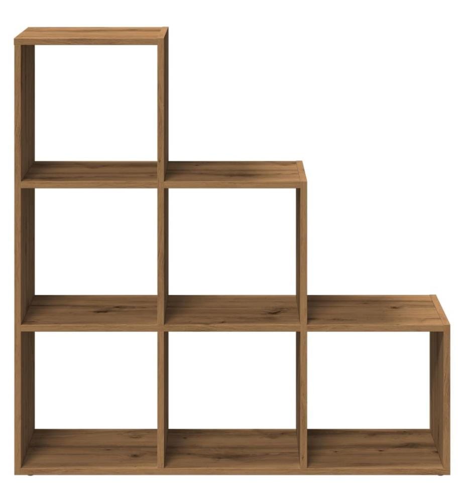 Raumteiler-Bücherregal 3 Etagen Artisan-Eiche 99x29x99 cm