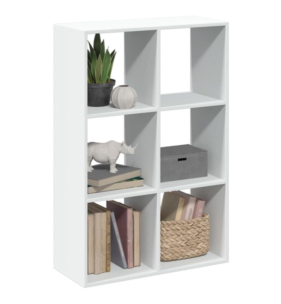 Raumteiler-Bücherregal Weiss 69,5x29x103,5 cm Holzwerkstoff