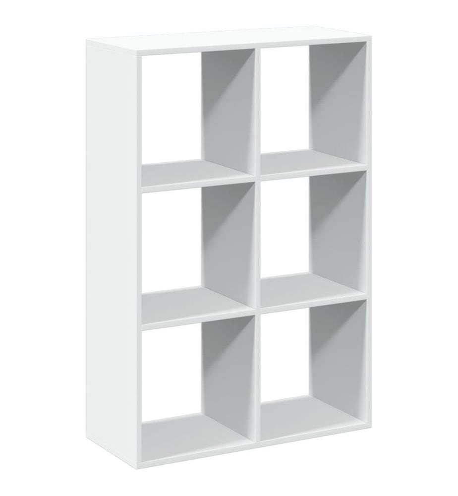 Raumteiler-Bücherregal Weiss 69,5x29x103,5 cm Holzwerkstoff