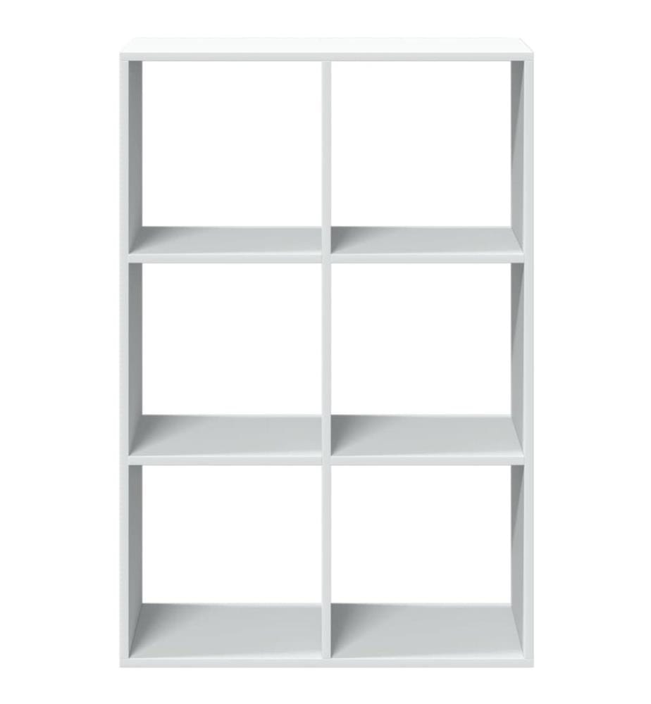Raumteiler-Bücherregal Weiss 69,5x29x103,5 cm Holzwerkstoff