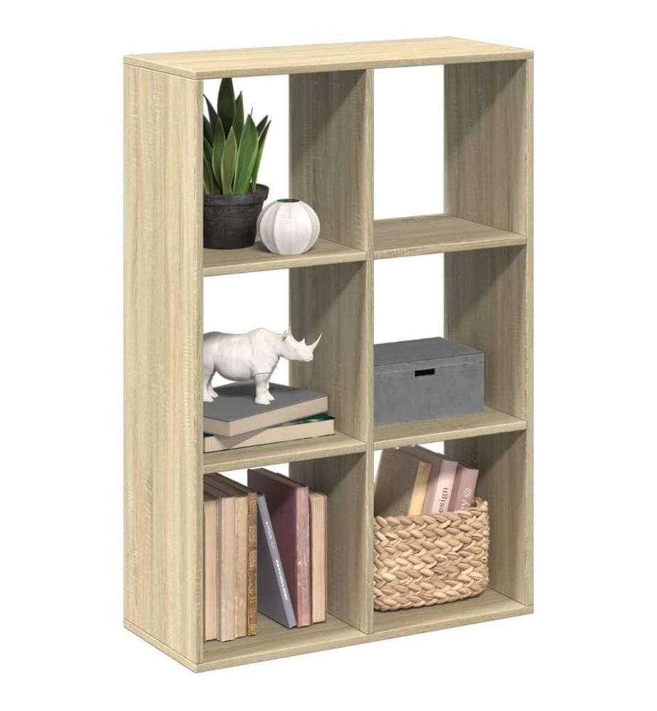 Raumteiler-Bücherregal Sonoma-Eiche 69,5x29x103,5 cm