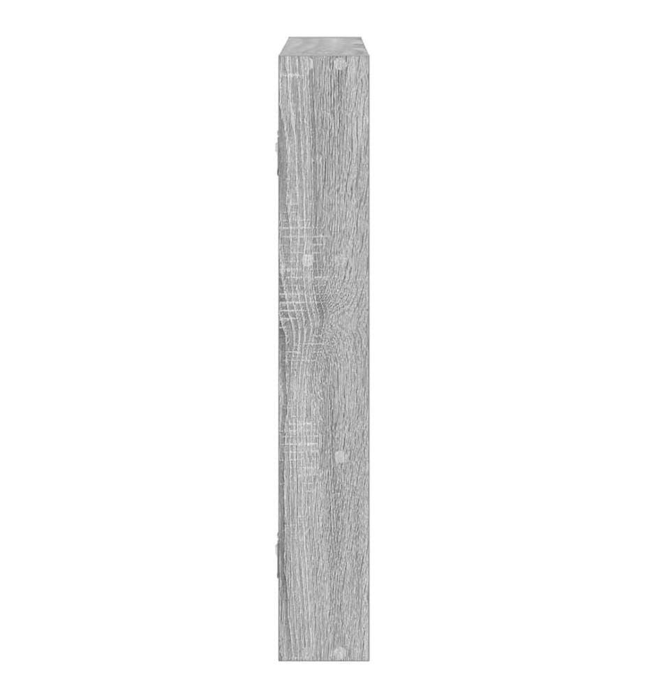 Wandregal Grau Sonoma 43x9x60 cm Holzwerkstoff